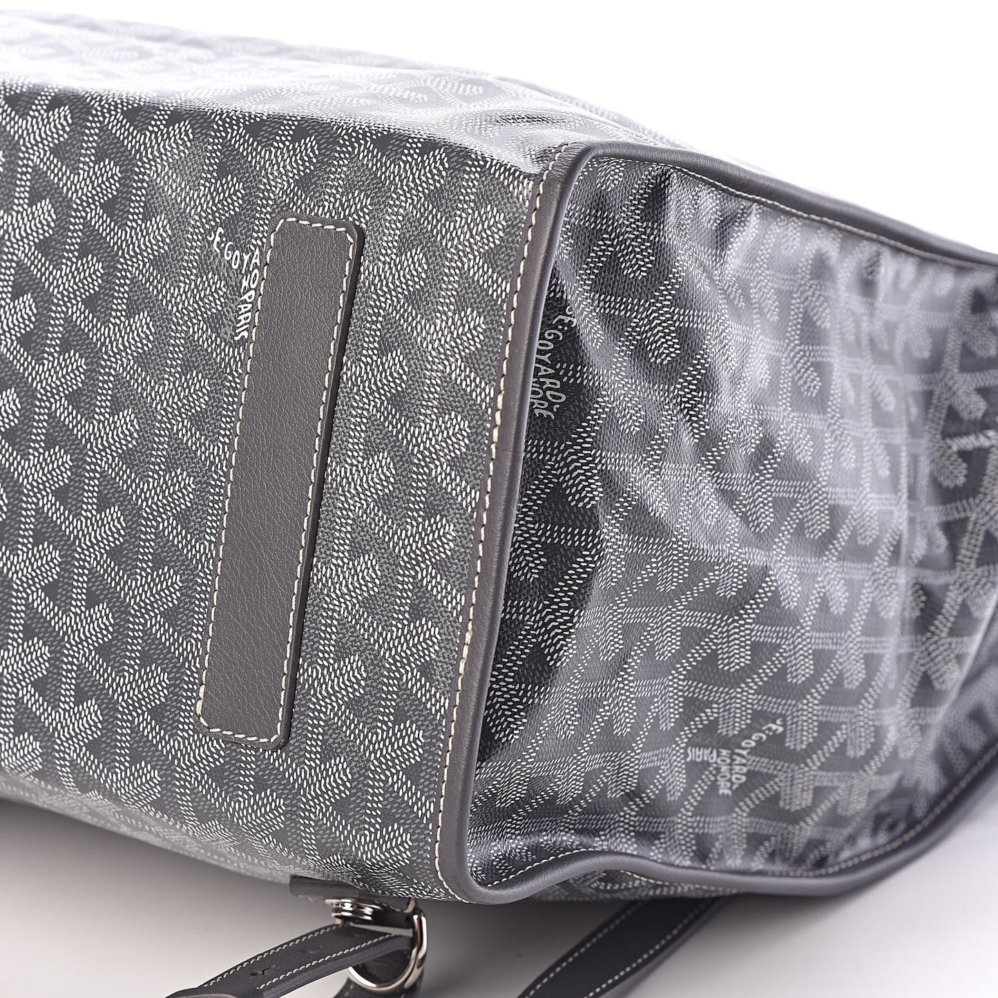Goyardine Saint Leger Soft Briefcase Backpack Grey