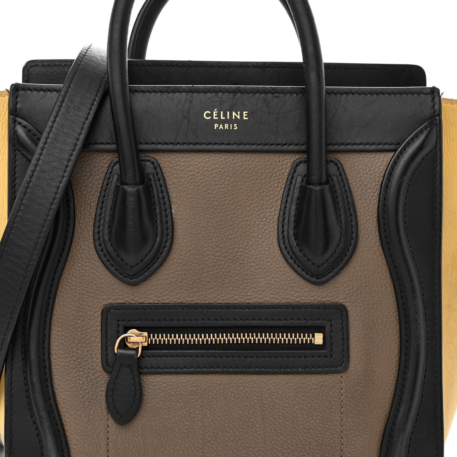 Celine Nubuck Smooth Calfskin Nano Tri-Color Luggage Desert 8 of 22