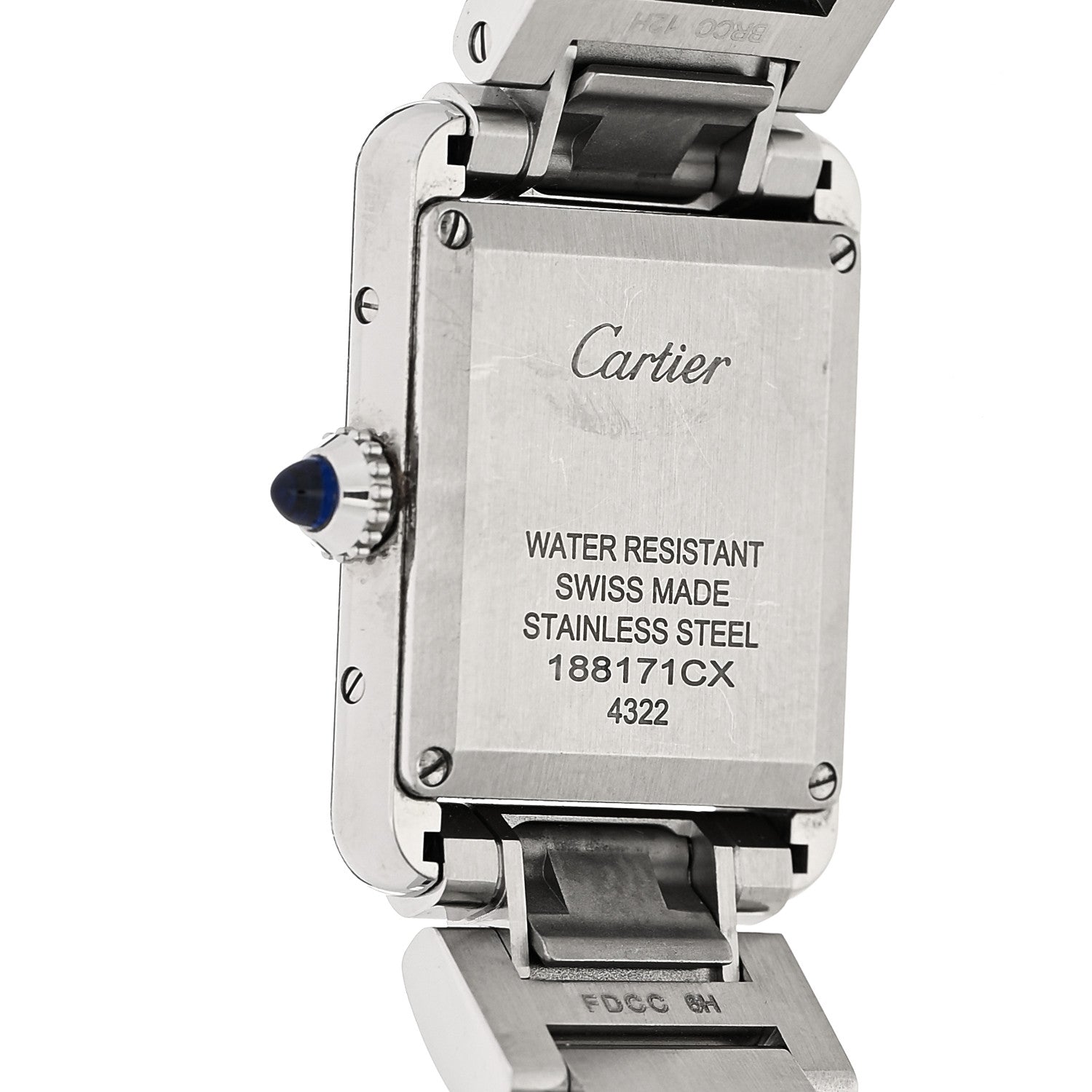 Cartier Stainless Steel 22mm Tank Must Quartz Watch 1862475
