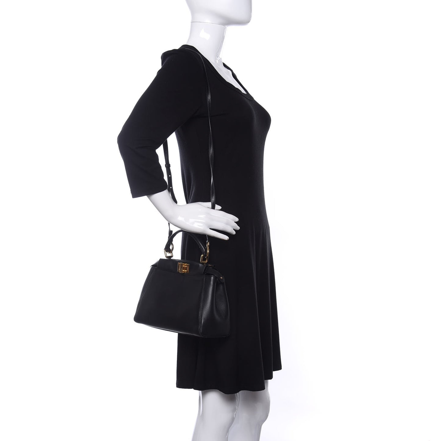 Nappa Mini Peekaboo Iconic Satchel Black