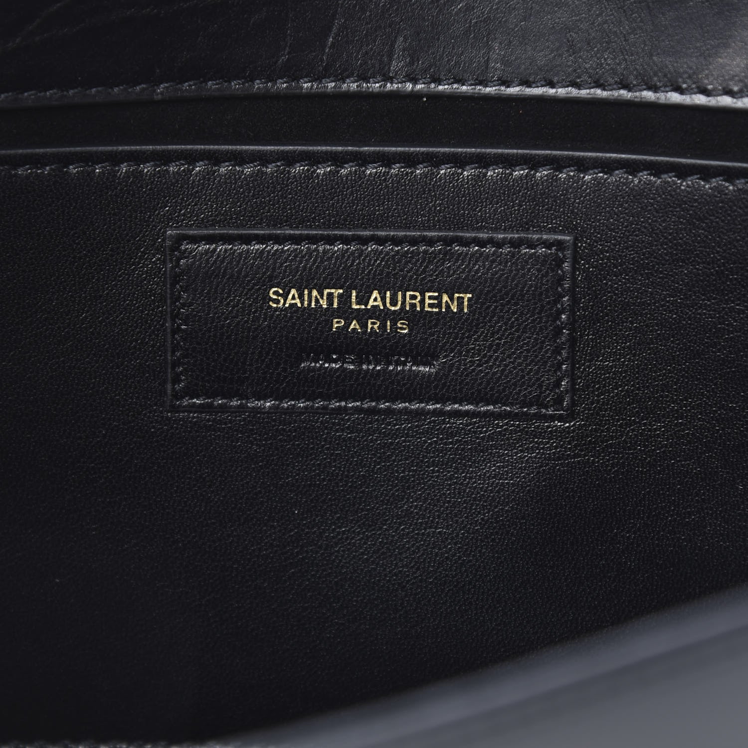 Saint Laurent Calfskin Rope Monogram Cassandre Clutch Black 6 of 14