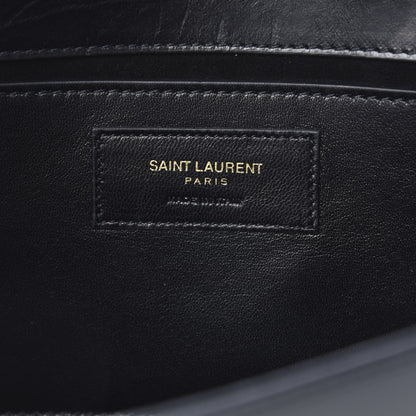 Saint Laurent Calfskin Rope Monogram Cassandre Clutch Black 6 of 14
