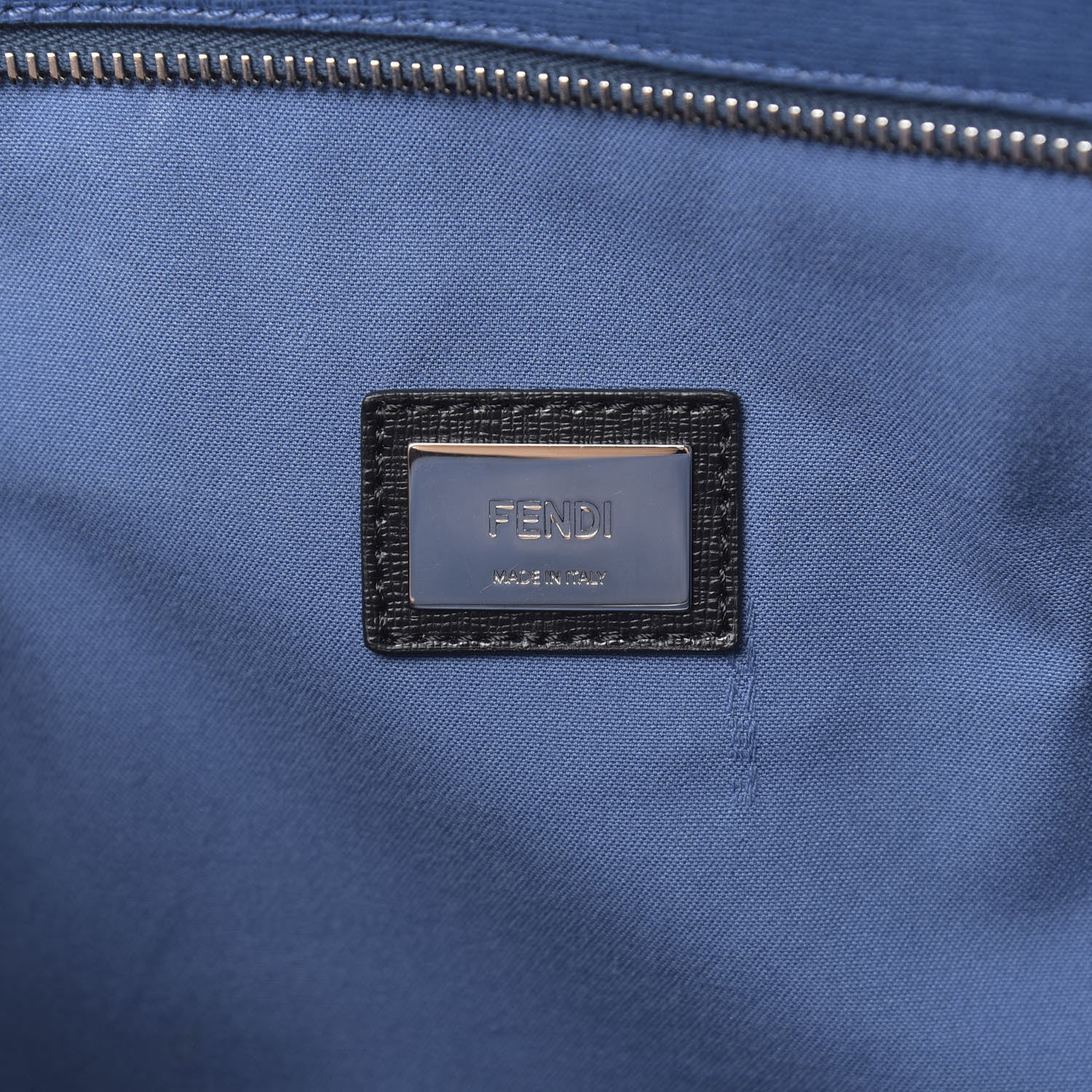Fendi Vitello Elite Cuoio Monster Buggies Medium Roll Tote Black Multicolor Blue Cobalto 6 of 14