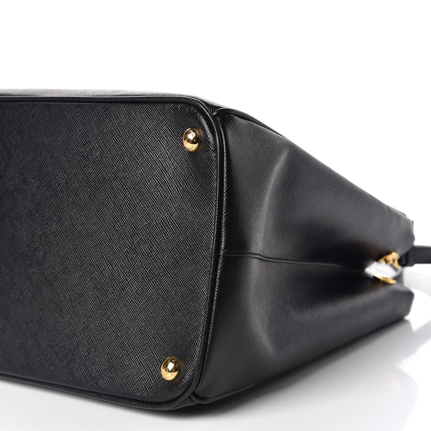 Saffiano Large Galleria Double Zip Tote Black