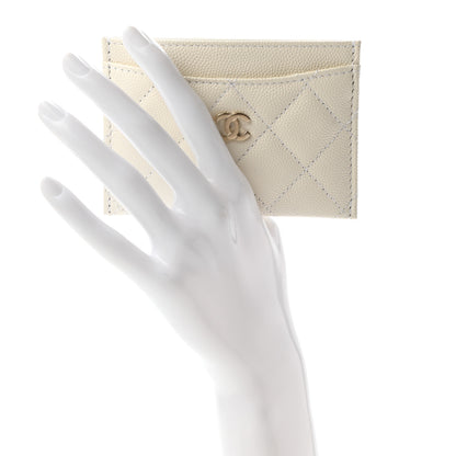 Chanel Caviar Quilted Card Holder White 2 of 8
