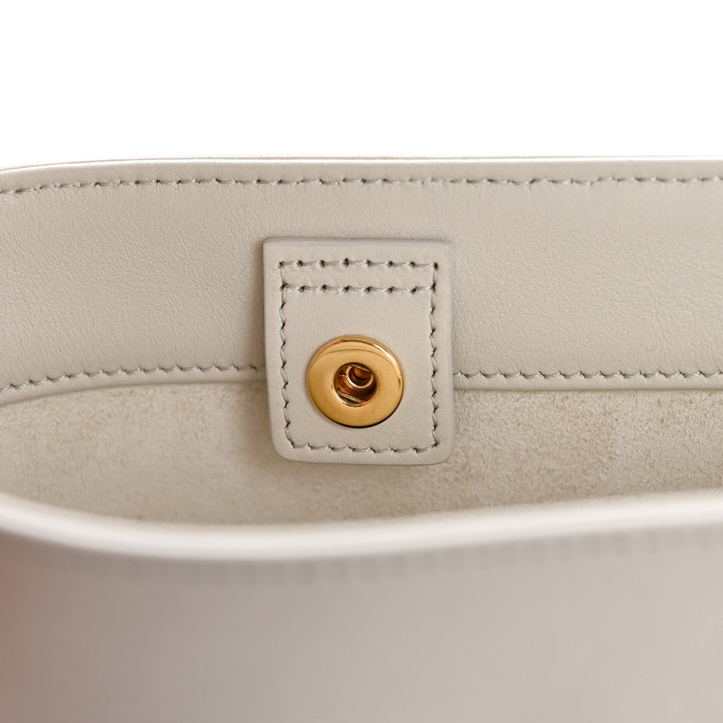 Smooth Calfskin Mini Cuir Triomphe Bucket Bag White
