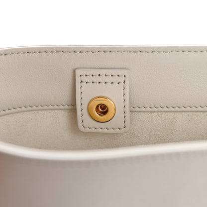 Celine Smooth Calfskin Mini Cuir Triomphe Bucket Bag White 12 of 12