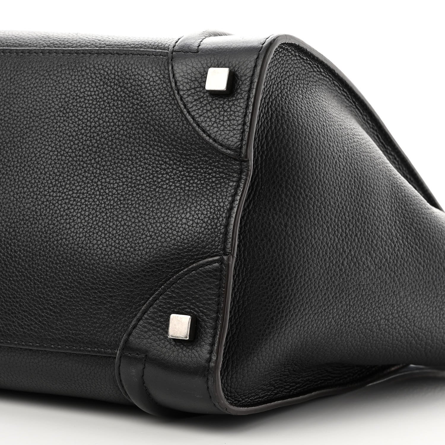 Celine Drummed Calfskin Mini Luggage Black 9 of 9