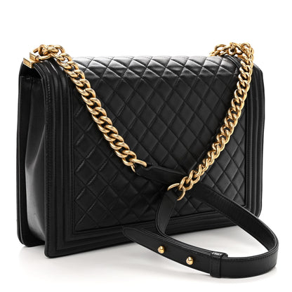 Chanel Calfskin Quilted Large Boy Flap Black 3 of 13