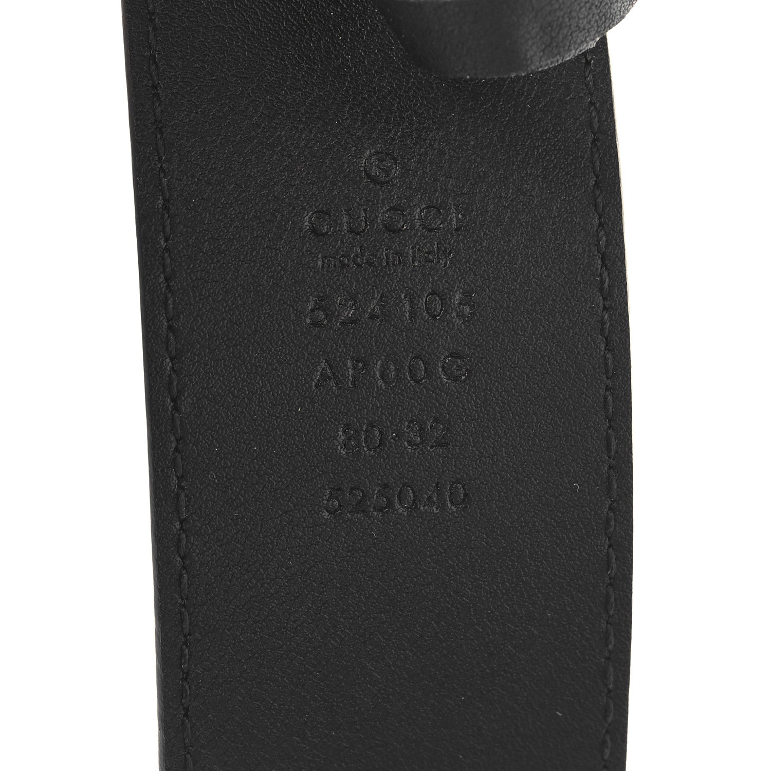 Gucci Moon Calfskin Torchon Double G 25mm Belt 80 32 Black 5 of 7