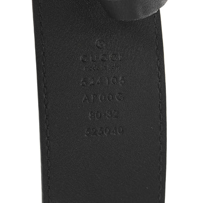 Gucci Moon Calfskin Torchon Double G 25mm Belt 80 32 Black 5 of 7