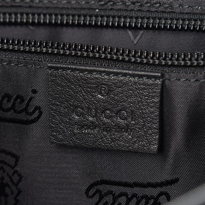 Gucci Guccissima Medium Flap Messenger Bag Black 6 of 9