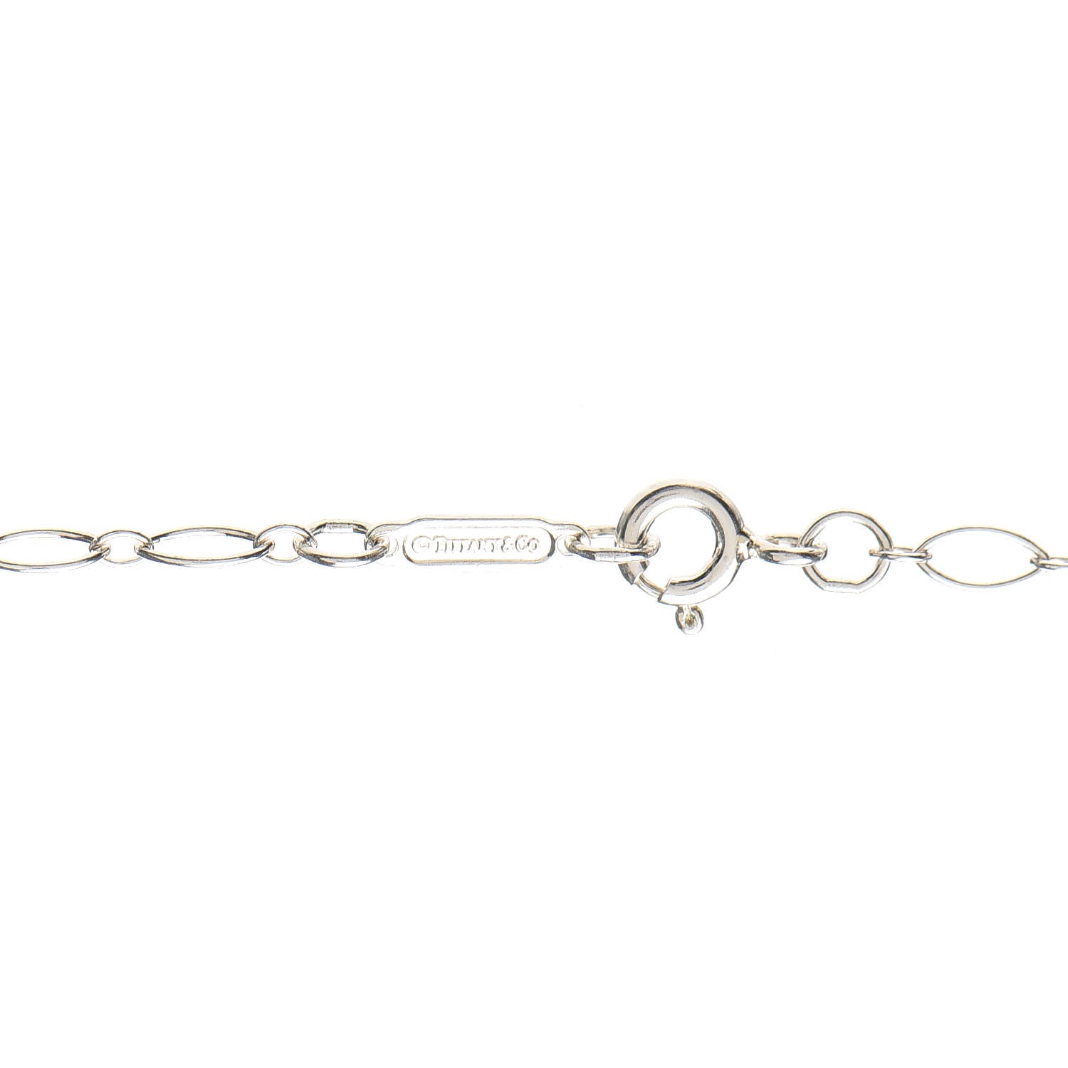 Tiffany Sterling Silver Large Trefoil Key Pendant Necklace 5 of 5