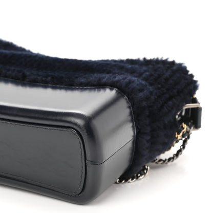 Chanel Shearling Medium Gabrielle Hobo Navy 10 of 10