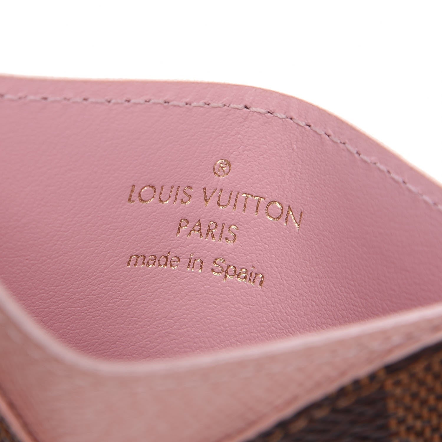 Louis Vuitton Damier Ebene Caissa Card Holder Rose Ballerine 6 of 8