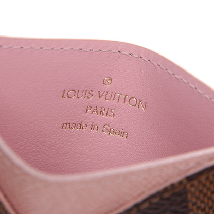 Louis Vuitton Damier Ebene Caissa Card Holder Rose Ballerine 6 of 8