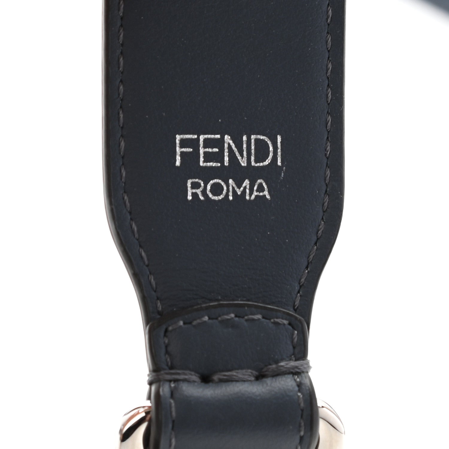 Fendi Calfskin Adjustable Strap You Navy 4 of 8