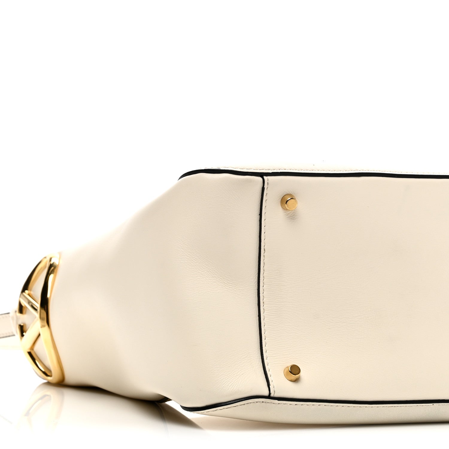 Valentino Garavani Calfskin VLogo Bucket Bag White 8 of 9
