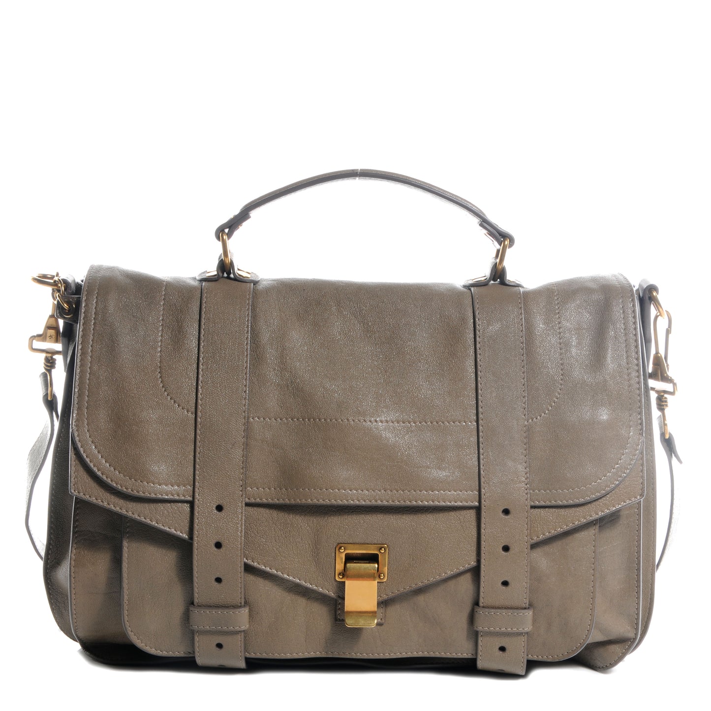 Lambskin PS1 Large Satchel Smoke