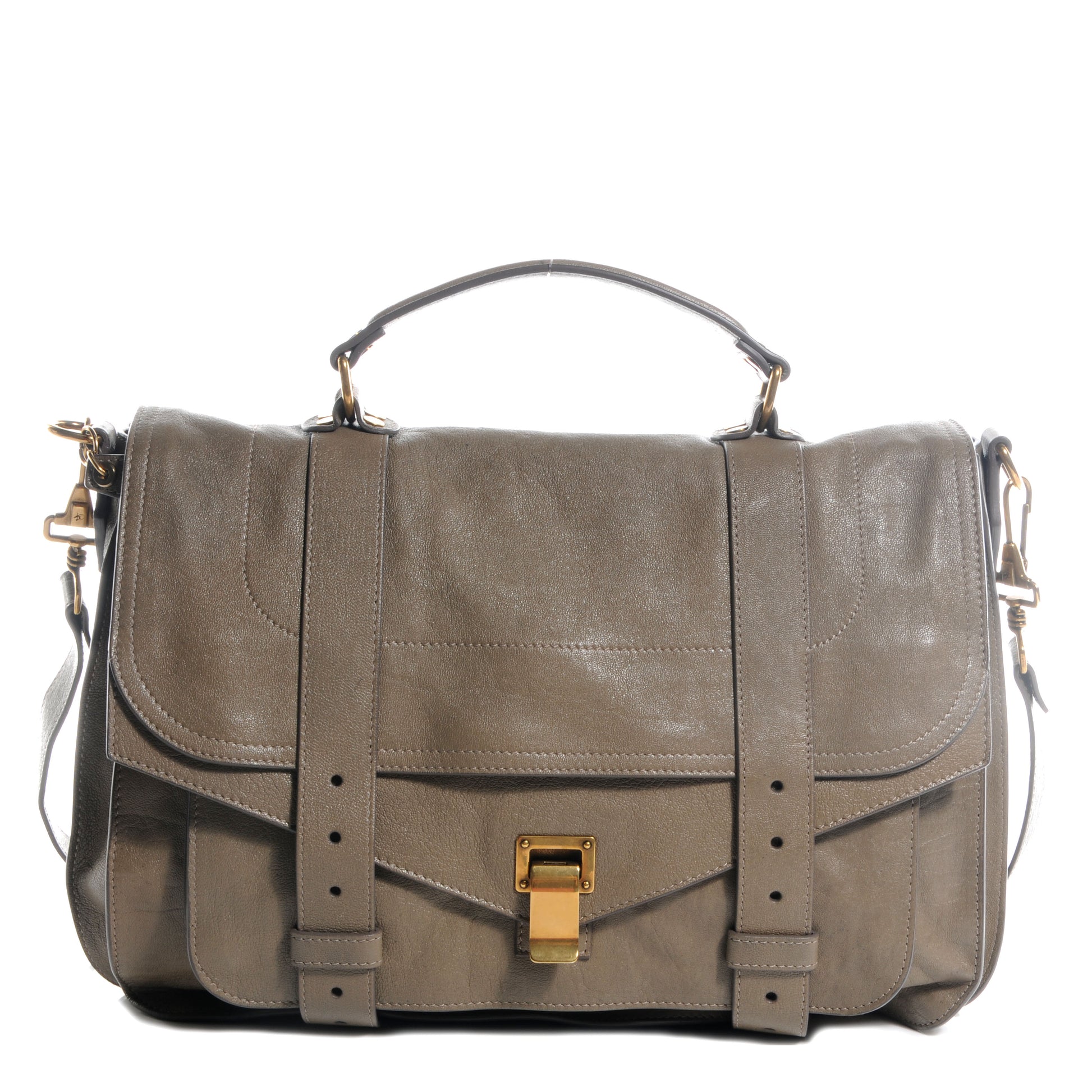 Proenza Schouler Lambskin PS1 Large Satchel Smoke 1 of 11