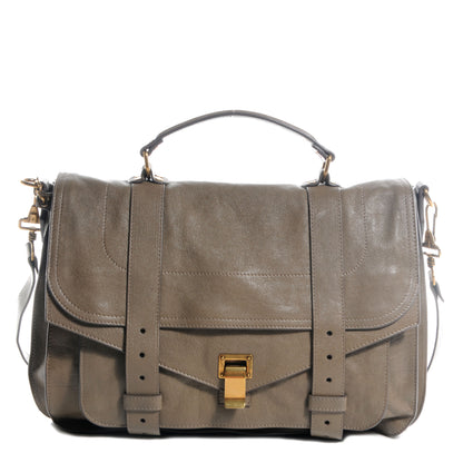Proenza Schouler Lambskin PS1 Large Satchel Smoke 1 of 11