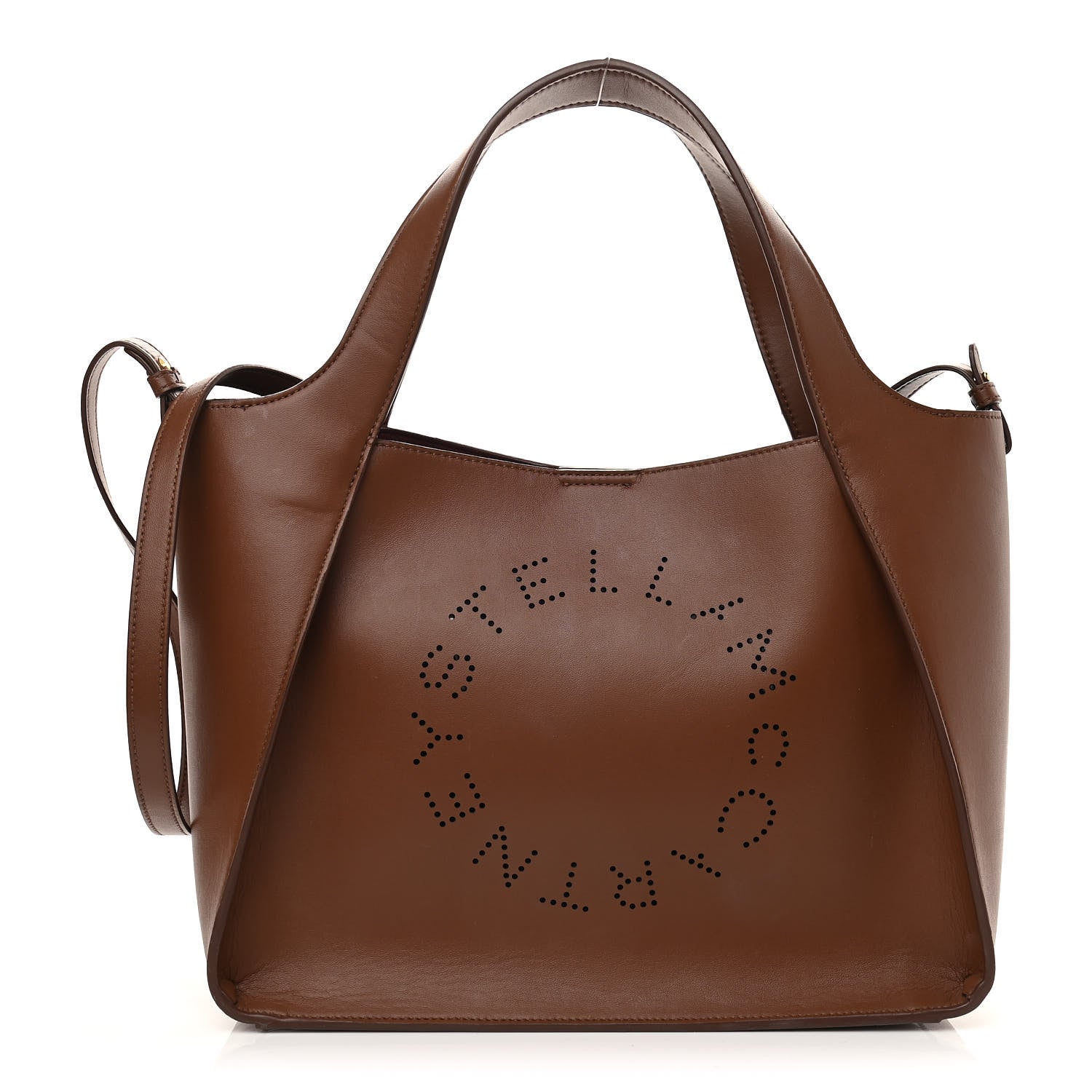 Stella McCartney Eco Alter Nappa East West Perforated Tote Brown 4 of 13