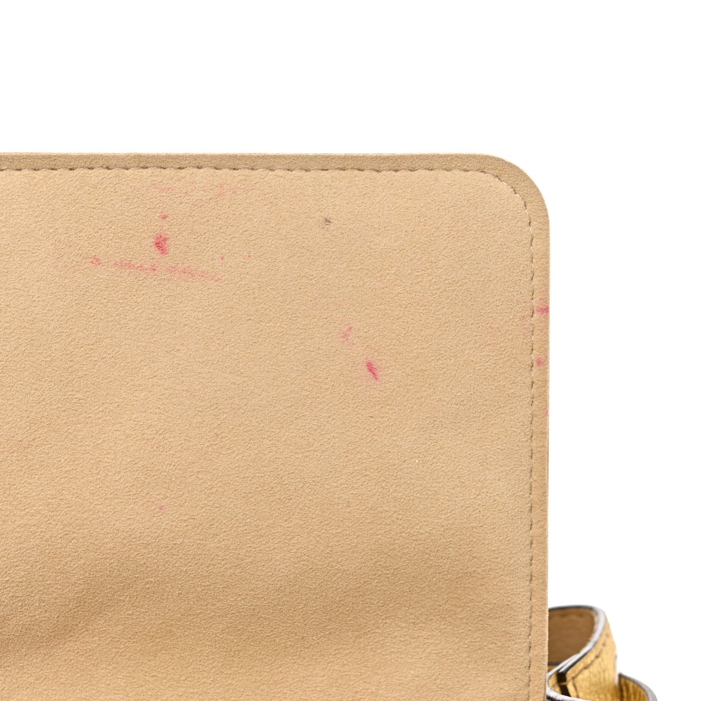 Metallic Calfskin Lockme Mini Backpack Gold