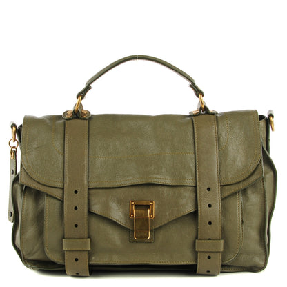 Proenza Schouler Lambskin Medium PS1 Satchel Dark Olive 1 of 13