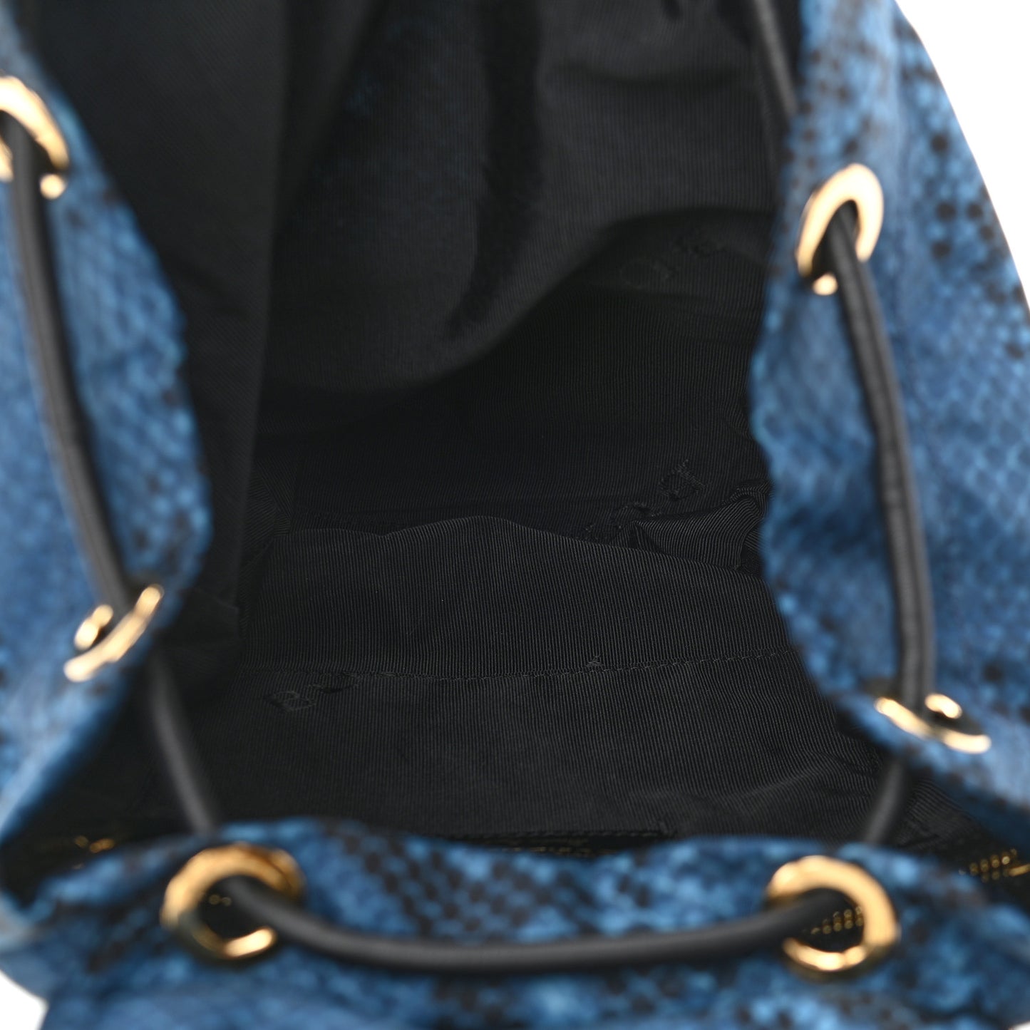 Nylon Python Print Medium Rucksack Backpack Blue