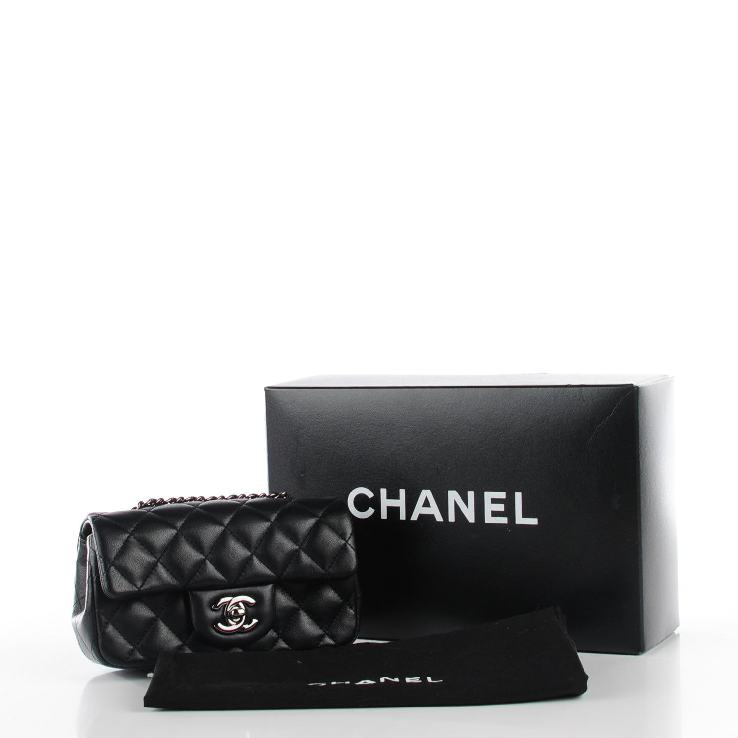 Chanel Lambskin Quilted Extra Mini Flap Black 5 of 9