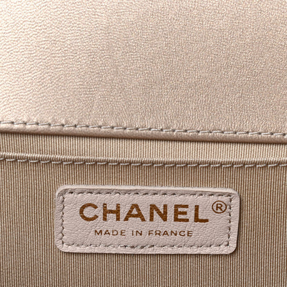 Chanel Metallic Lambskin Medium Scaled Boy Flap Gold 5 of 8