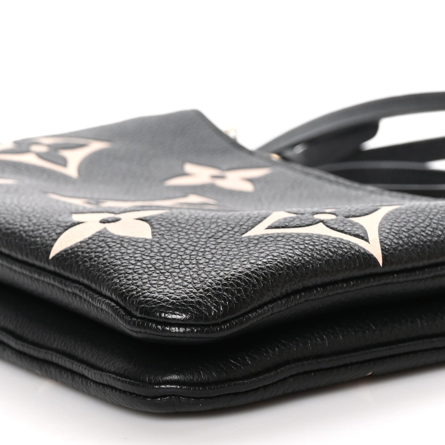 Empreinte Monogram Giant Double Zip Pochette Black Cream