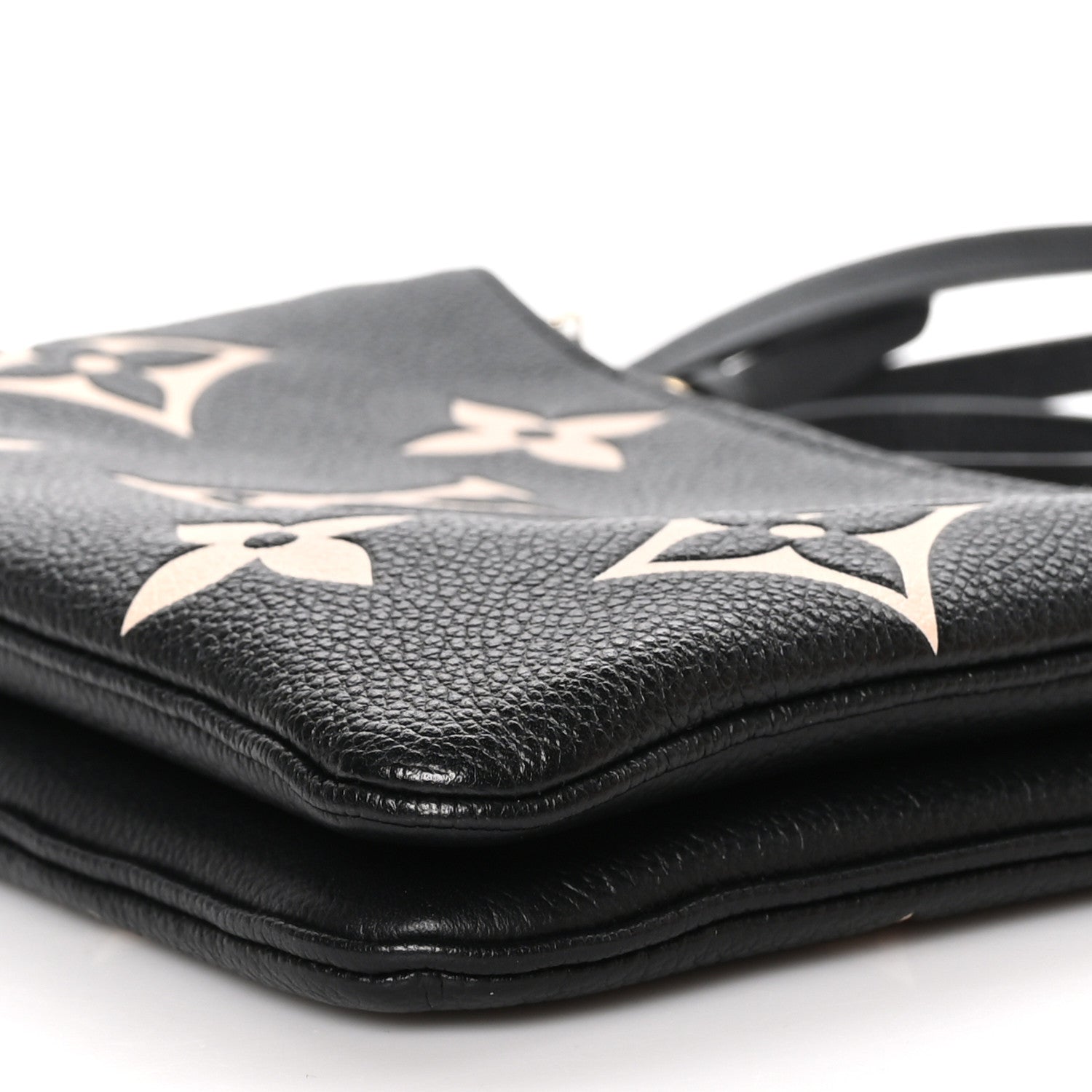 Louis Vuitton Empreinte Monogram Giant Double Zip Pochette Black Cream 10 of 13