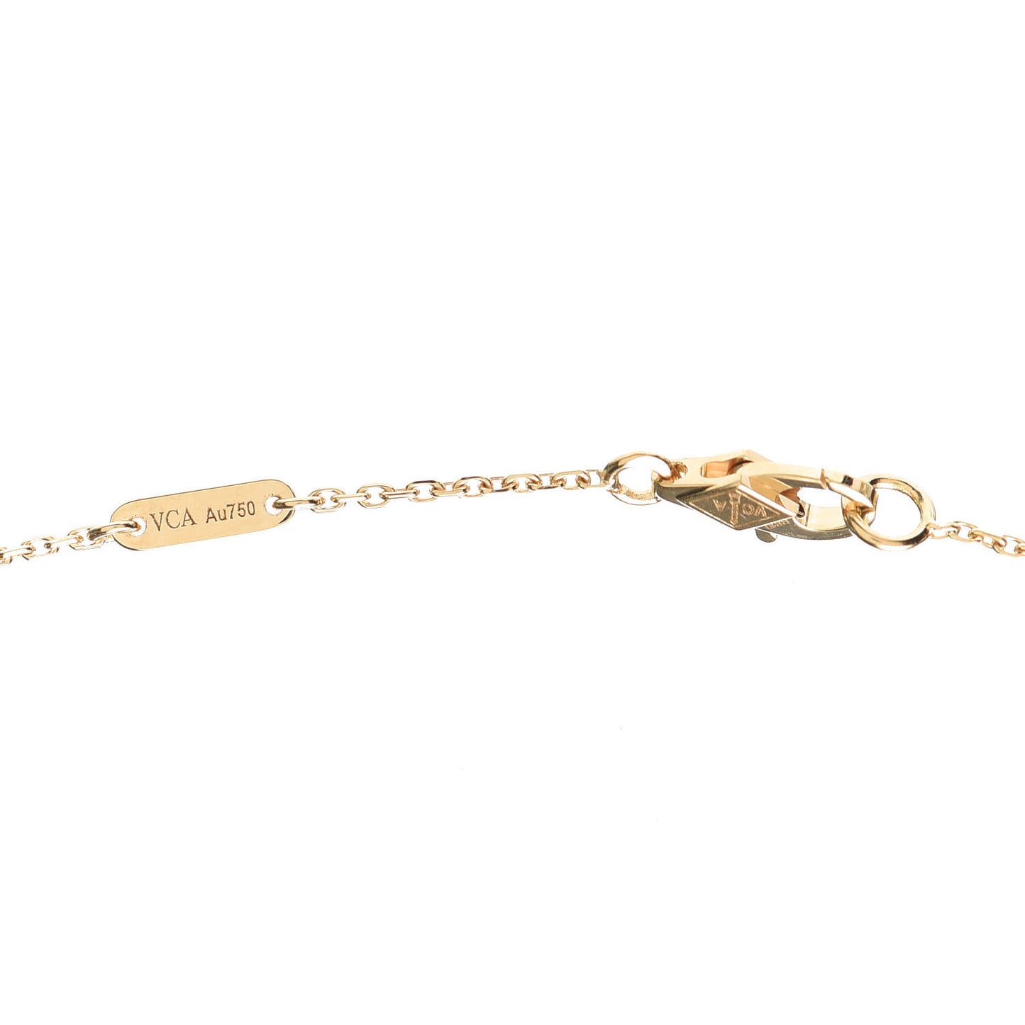 18K Yellow Gold Mother of Pearl Sweet Alhambra Pendant Necklace