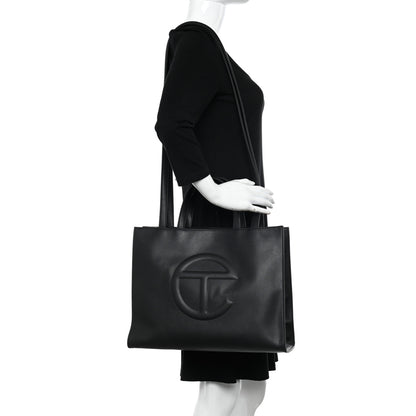 Telfar Vegan Leather Medium Shopping Bag Black 2 of 11