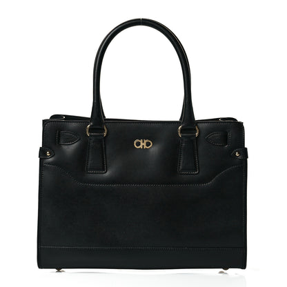 Salvatore Ferragamo Calfskin Beky Tote Black 1 of 9