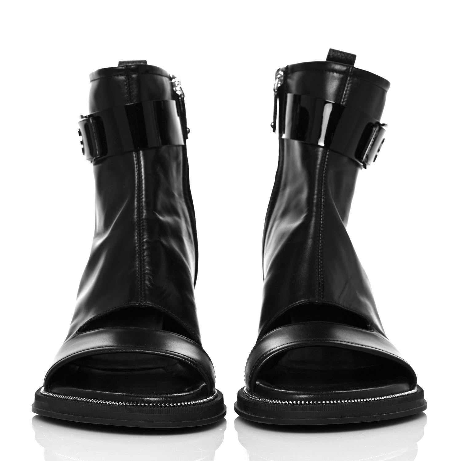 Louis Vuitton Calfskin Moonlight Boots 41 Black 2 of 8