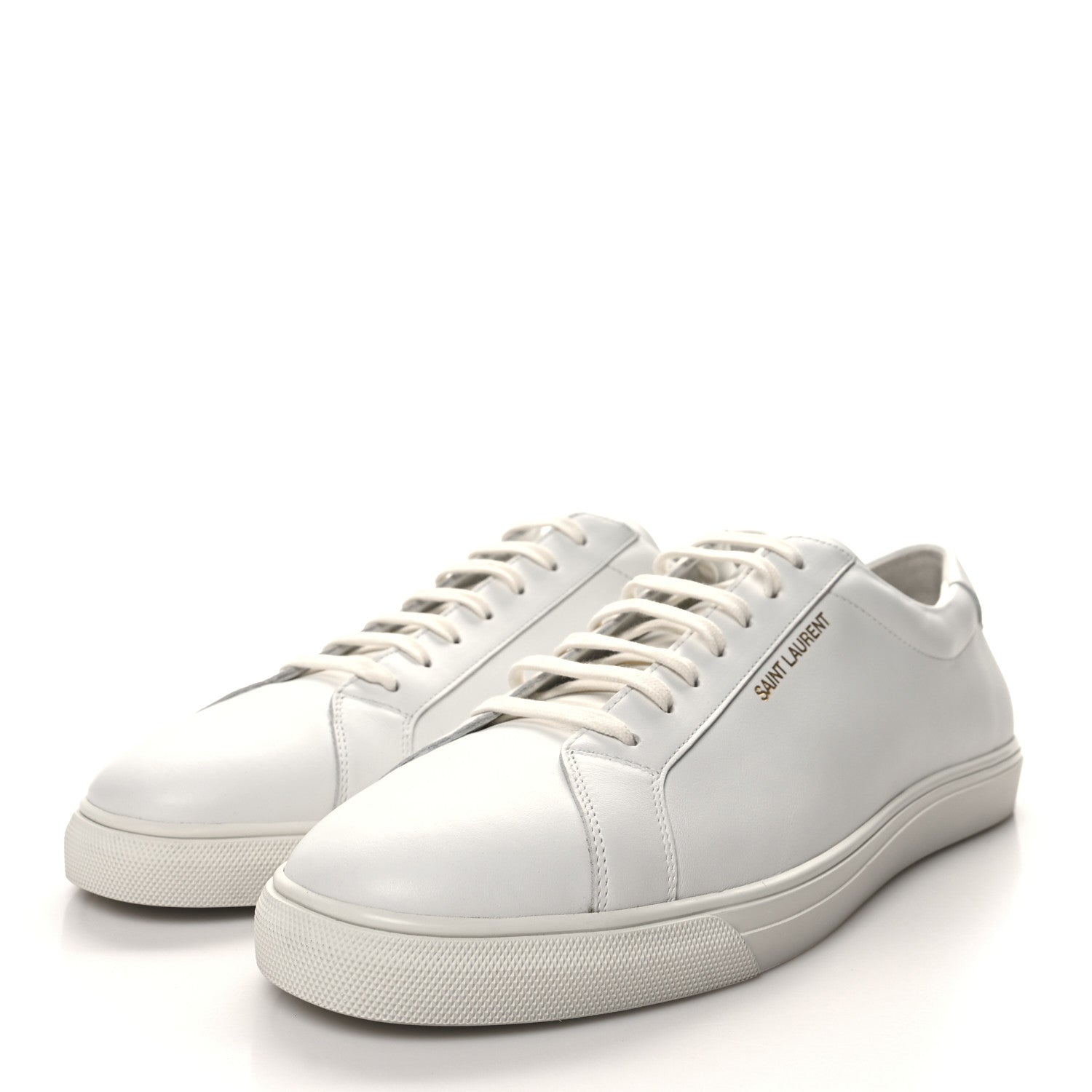 Saint Laurent Calfskin Andy Low Top Sneakers 46 Mystic White 3 of 8