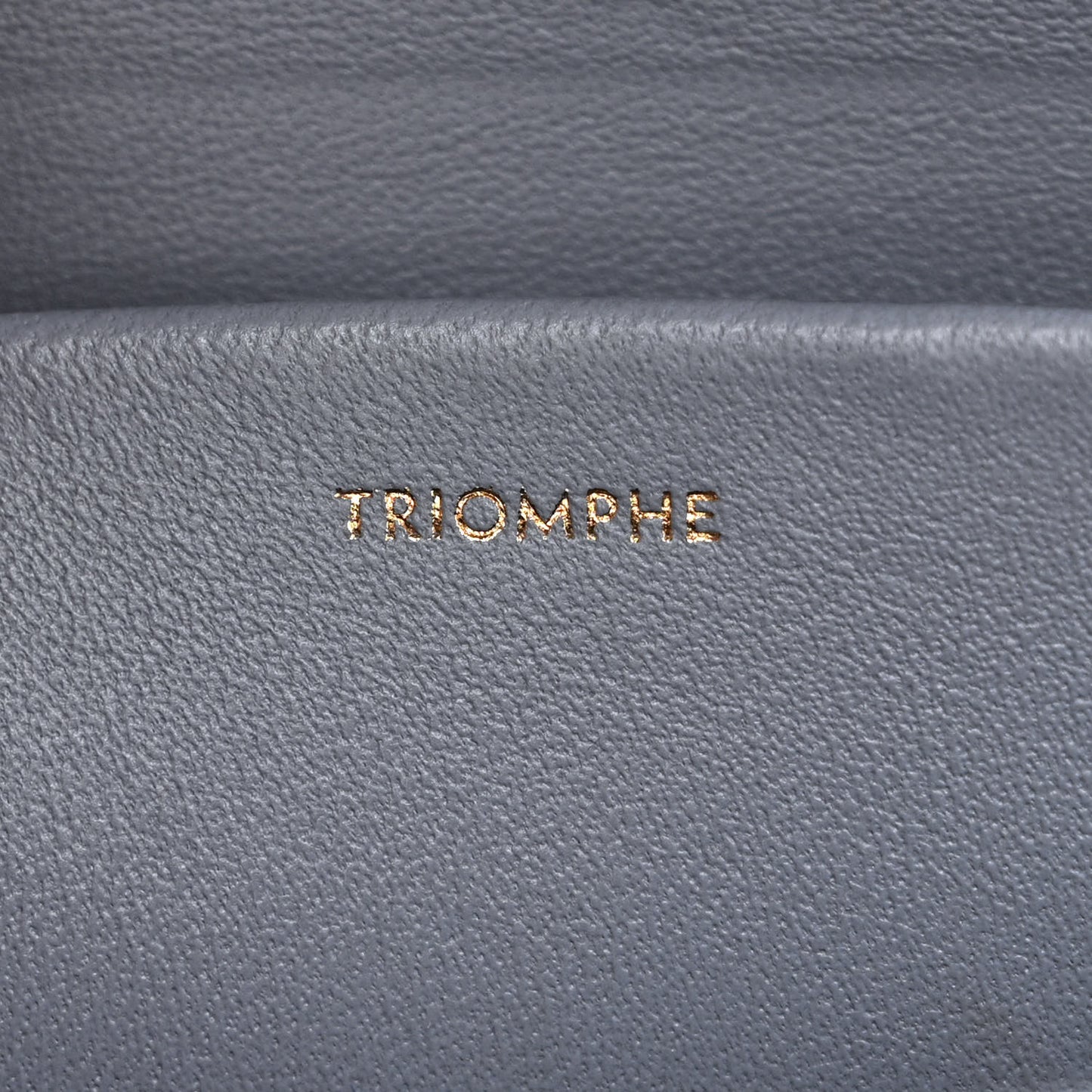 Shiny Calfskin Triomphe Shoulder Bag Artic Blue