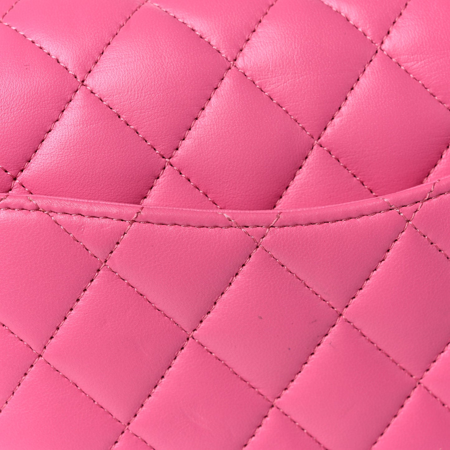 Lambskin Quilted Small Double Flap Pink