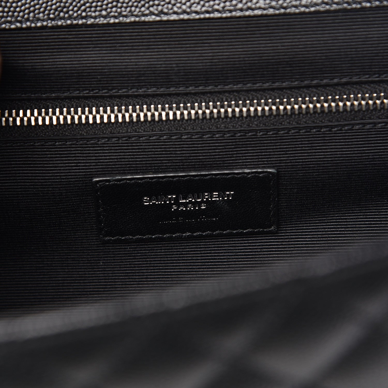 Saint Laurent Grain De Poudre Large Tri-Quilt Monogram Satchel Black 6 of 10
