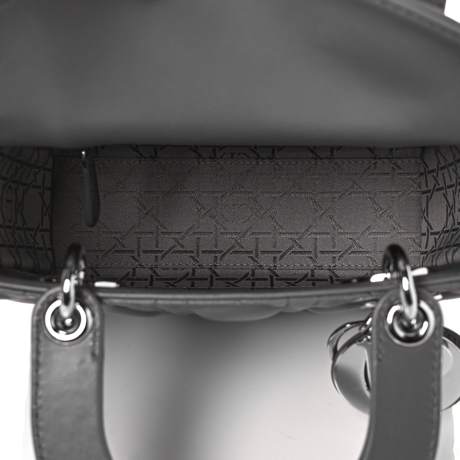 Christian Dior Lambskin Cannage Small My ABCDior Lady Dior Grey 7 of 8