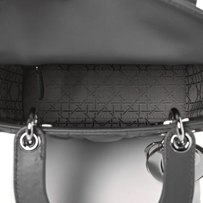 Christian Dior Lambskin Cannage Small My ABCDior Lady Dior Grey 7 of 8