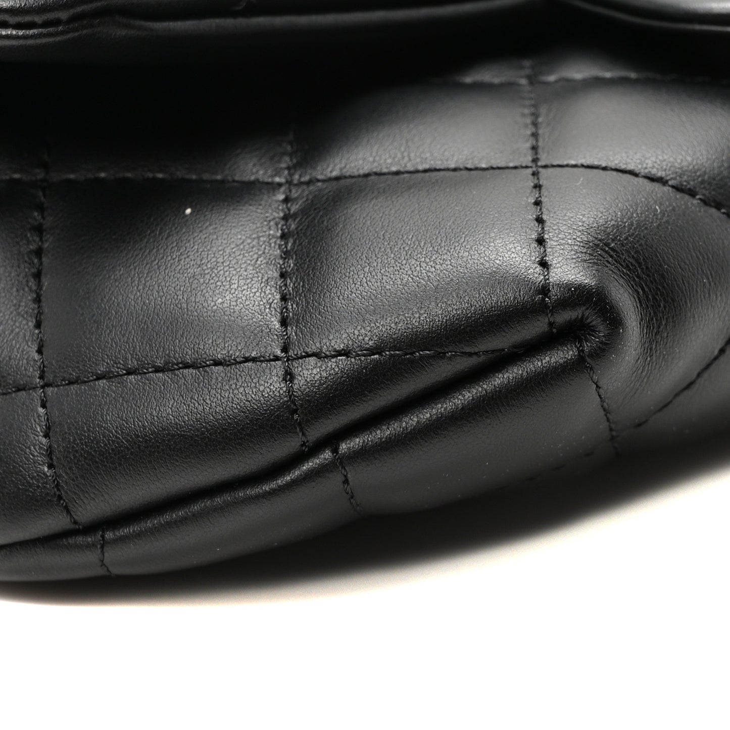 Calfskin Quilted CC Uniform Flap Belt Bag Black
