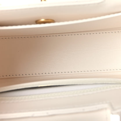 Chanel Shiny Aged Calfskin Quilted Nano Kelly Shopper White 5 of 10