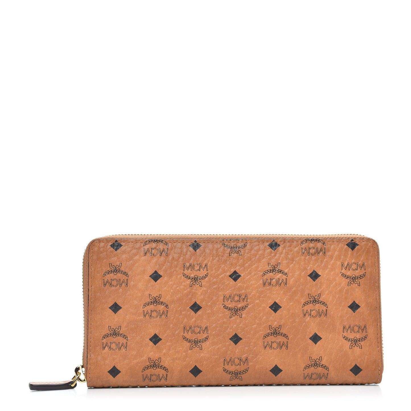 Visetos Large Zip Around Wallet Cognac