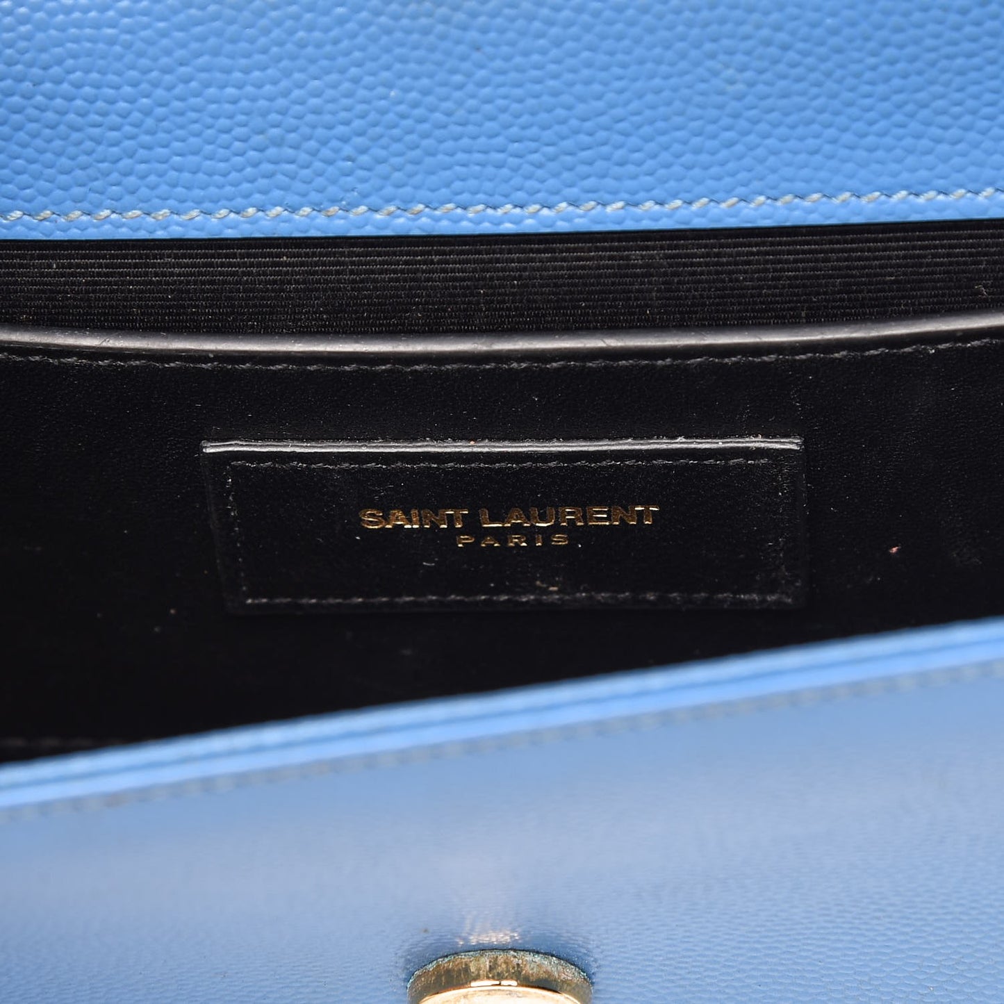 Grain De Poudre Small Classic Monogram Kate Satchel Blue Clair