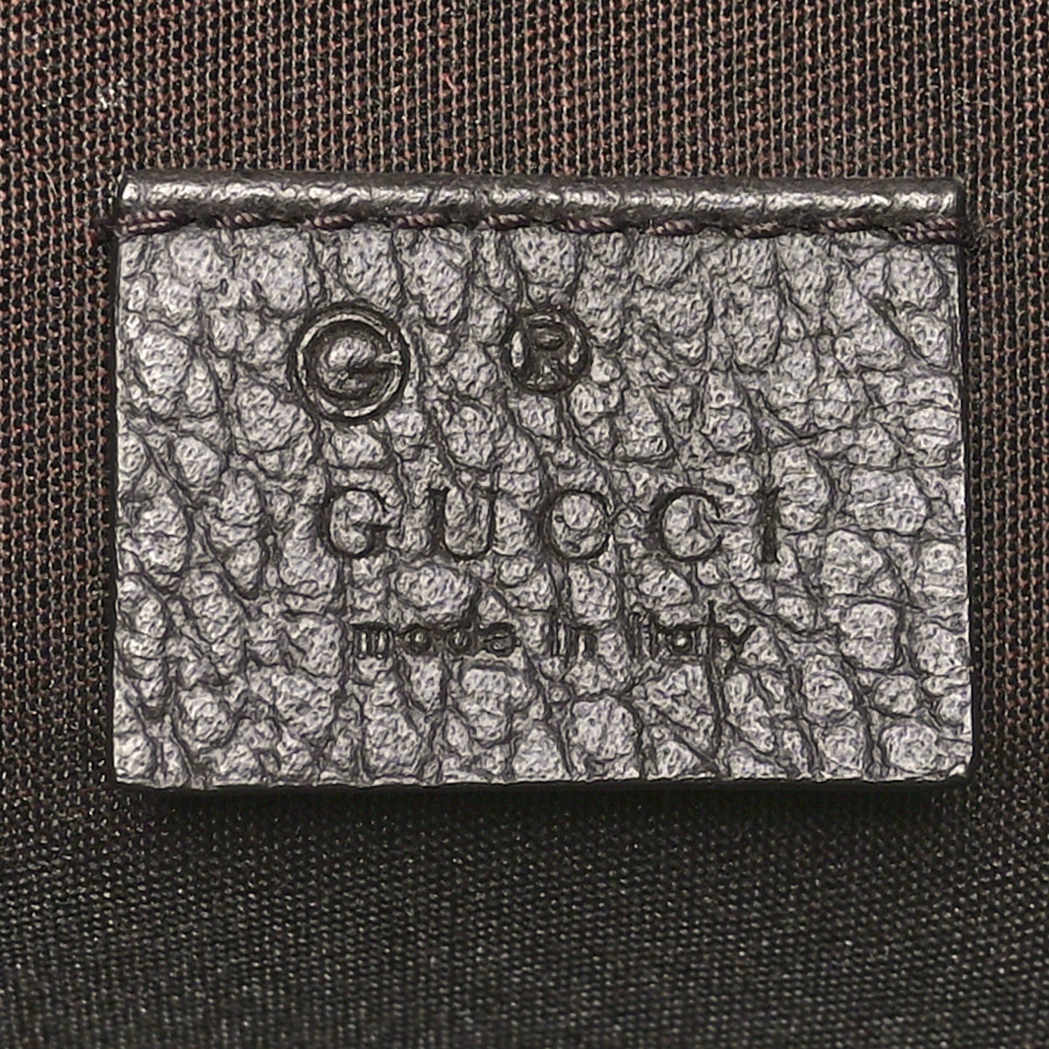 Gucci Monogram Dollar Calfskin O Drawstring Backpack Beige Ebony Testa di Moro Dark Chocolate 6 of 10