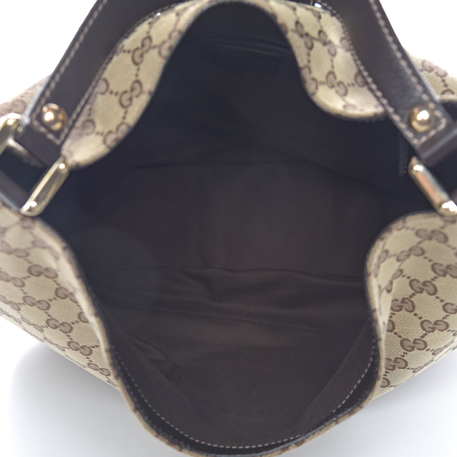 Gucci Monogram Large New Ladies Web Hobo Dark Brown 5 of 10