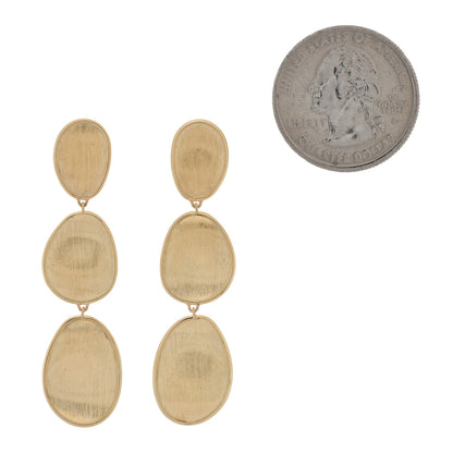 Marco Bicego 18K Yellow Gold Lunaria Triple Drop Earrings 2 of 4